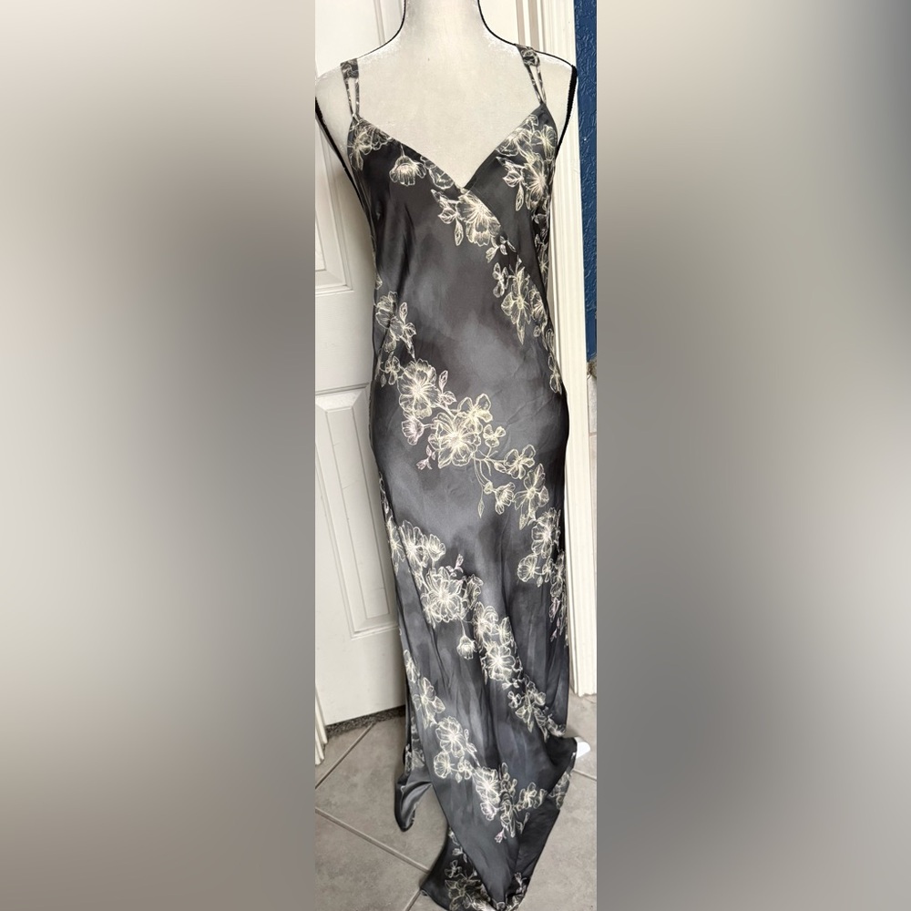 Free People Intimately Gray Dress with cream /pink Accents